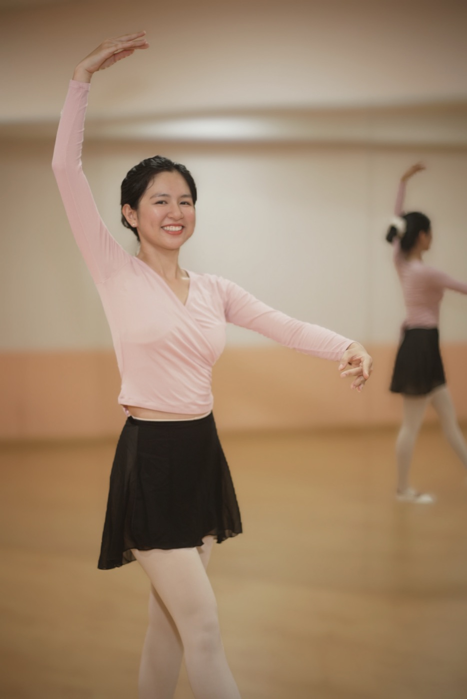 Cô Hương coaching in the studio