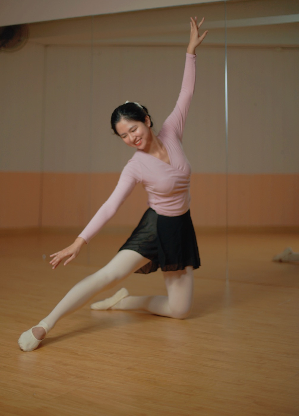 Ballet pose in the studio